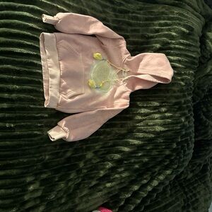 Lola + The Boys Pink Hoodie with Rainbow Accents